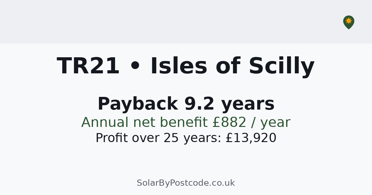 Tr21 Postcode Solar panel cost in Isles of Scilly — Quotes, typical costs & MCS ...